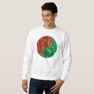 christmas yin yang mens sweatshirt