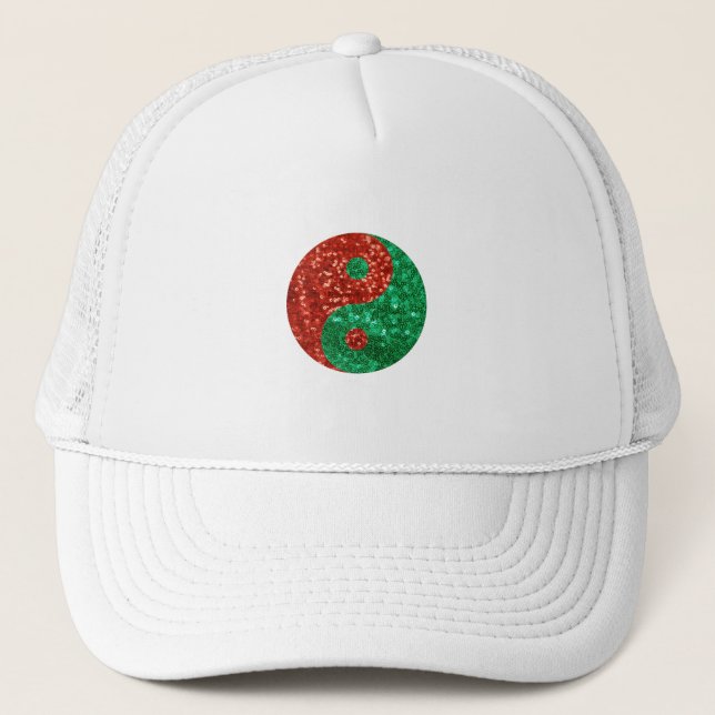 christmas yin yang trucker hat (Front)