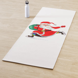 Christmas Yoga Mat Santa with Gifts - Your Colors
