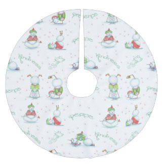 Christmas Yoga Snowman tree skirt