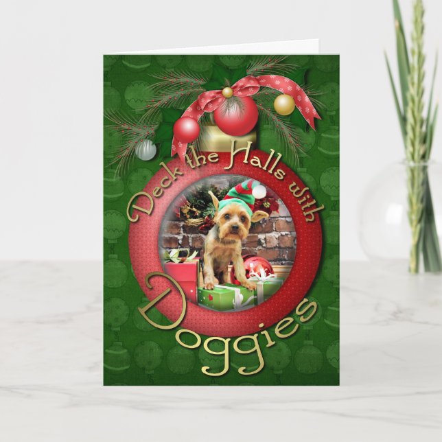 Christmas - Yorki - Teddy Holiday Card (Front)