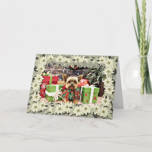 Christmas - Yorkie - Bentley Holiday Card (Front)