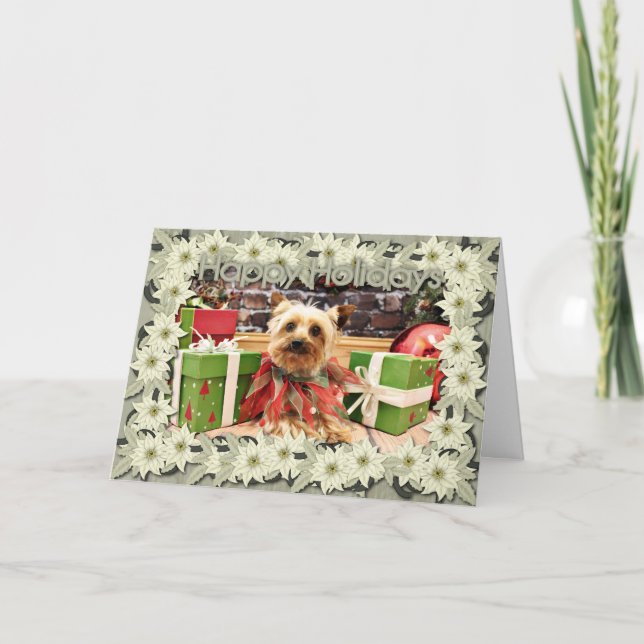 Christmas - Yorkie - Kensey Holiday Card (Front)