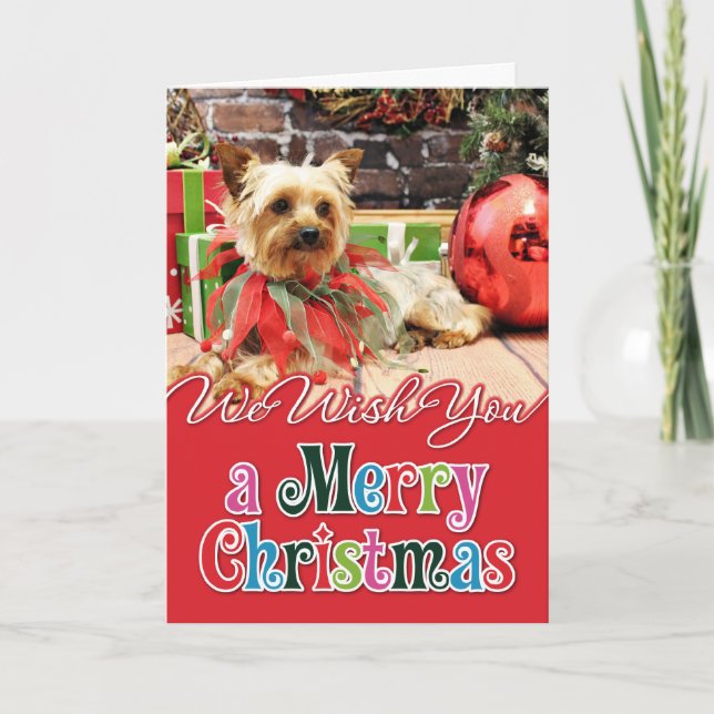 Christmas - Yorkie - Kinsey Holiday Card (Front)
