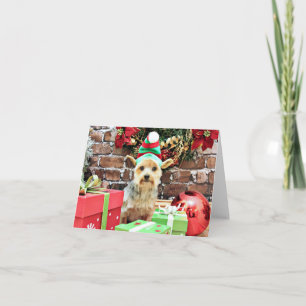 Christmas - Yorkie - Vinnie #32 Holiday Card