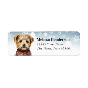 Christmas Yorkshire Terrier Adresse de retour