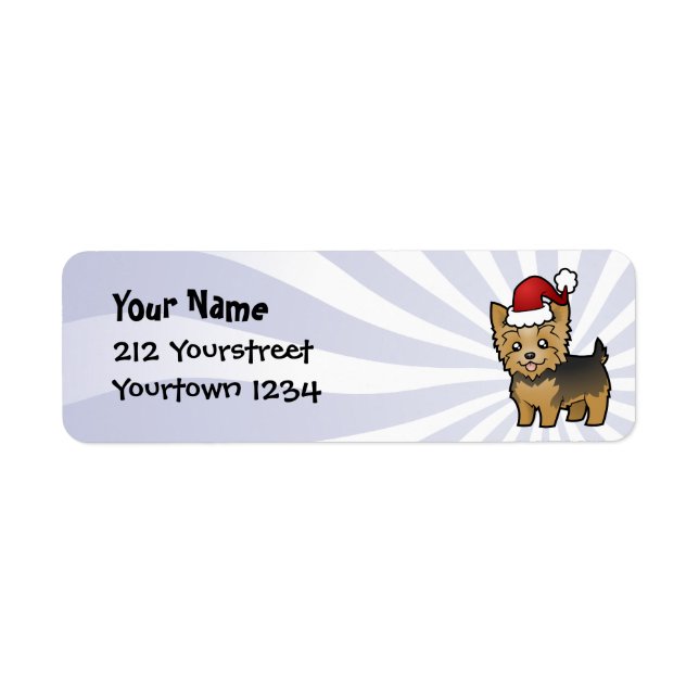 Christmas Yorkshire Terrier (cheveux courts avec a (Devant)