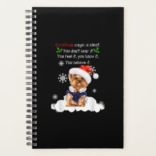 Christmas Yorkshire Terrier Funny Yorkie Puppy Planner