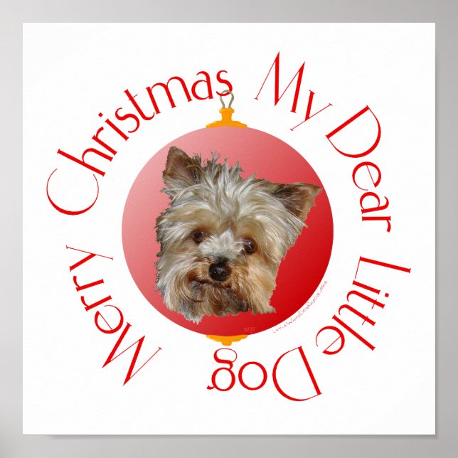 Christmas Yorkshire Terrier Poster (Front)
