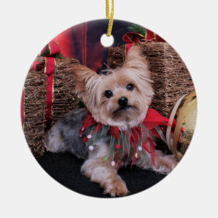 Christmas - Yorkshire Terrier - Vinnie Ceramic Ornament