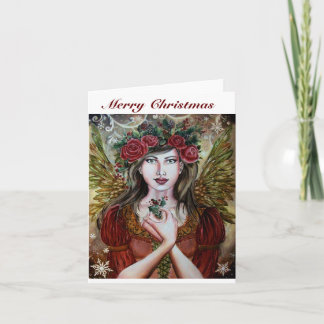 Christmas Yule angel greeting card