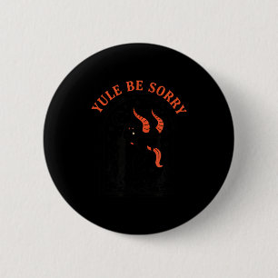 Christmas Yule Be Sorry Krampus, Dark Krampus Devi 2 Inch Round Button