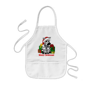 Christmas Zebra Apron