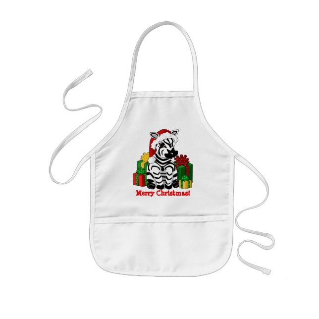 Christmas Zebra Apron (Front)