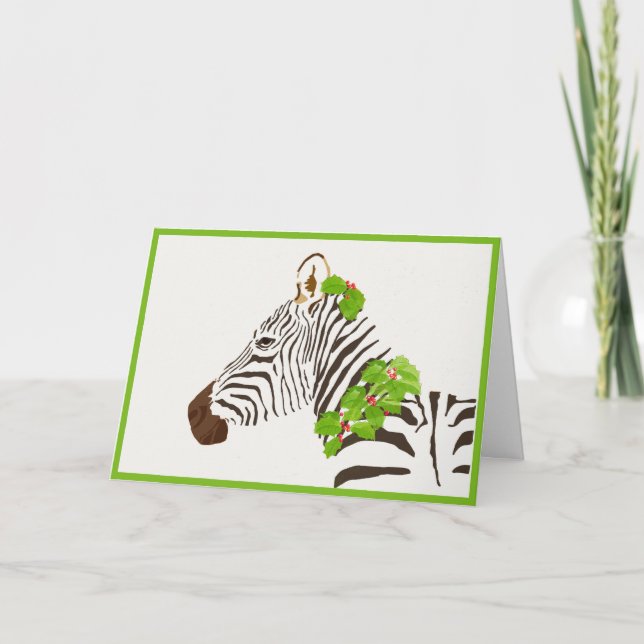 Christmas Zebra Card (Front)