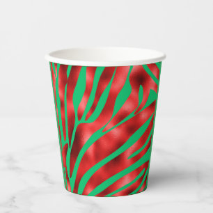 Christmas Zebra Festive Paper Cups