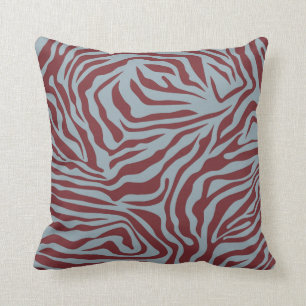Christmas Zebra Pattern Festive Animal Print Throw Pillow