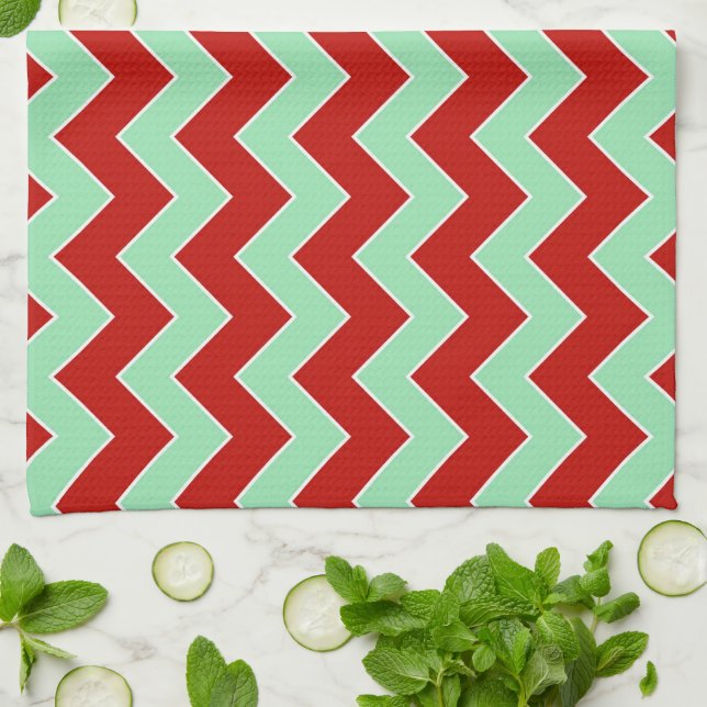 Christmas Zigzag Kitchen Towel (Folded)
