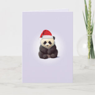 Christmas Zoo Babies Panda Christmas Card