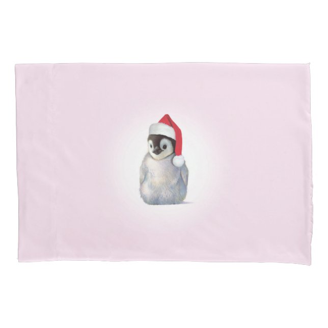 Christmas Zoo Babies Penguin Pillow Case (Front)