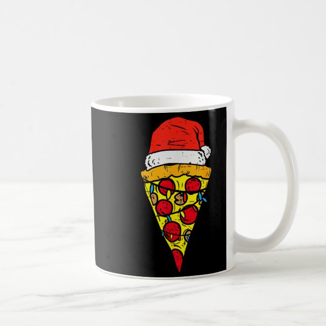 Christmas Zza Slice Santa Funny Xmas Food Men Wome Coffee Mug (Right)