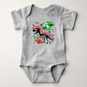 "Christmasaurus Rex" Christmas Holiday Dinosaur Baby Bodysuit
