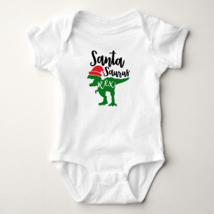 "Christmasaurus Rex" Christmas Holiday Dinosaur Baby Bodysuit
