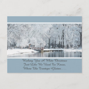 CHRISTMASES WHERE TREETOPS GLISTEN/THINKING OF YOU POSTCARD