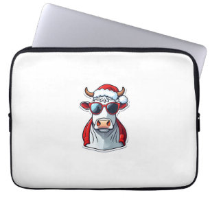 Christmasoutfit Xmas Merry Christmas Tshirt Cow Ch Laptop Sleeve
