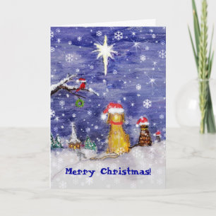 CHRISTMASPETSNOW, Merry Christmas! Holiday Card