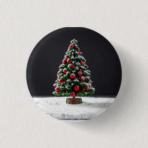 christmass tree 1 inch round button