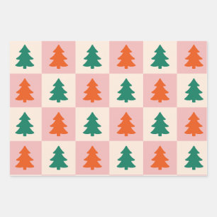 Christmass Trees Wrapping Paper Sheet