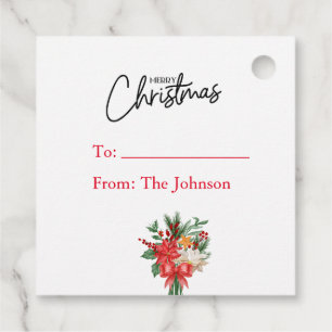 Christmast santa favour tags