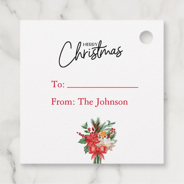 Christmast santa favour tags (Back)