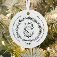 Christmastime Cat Pet Memorial