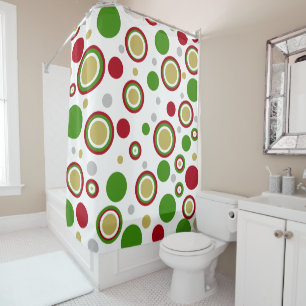 Christmastime Geometric Red Green Silver Gold