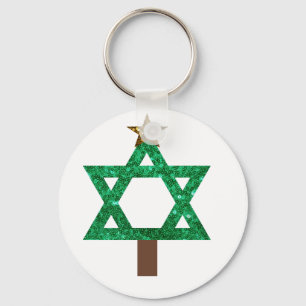 christmukkah christmas tree keychain