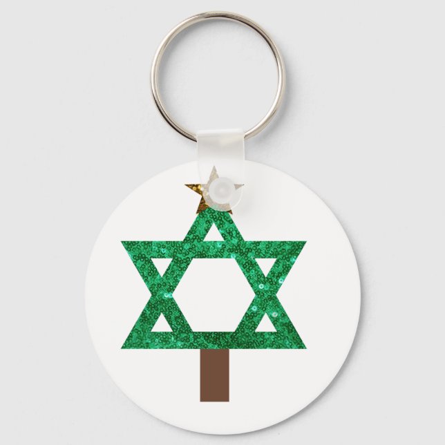christmukkah christmas tree keychain (Front)