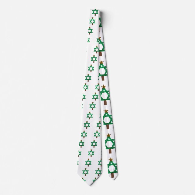 christmukkah christmas tree tie (Front)