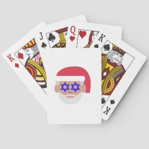 christmukkah santa claus emoji playing cards
