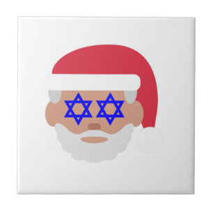christmukkah santa claus emoji tile