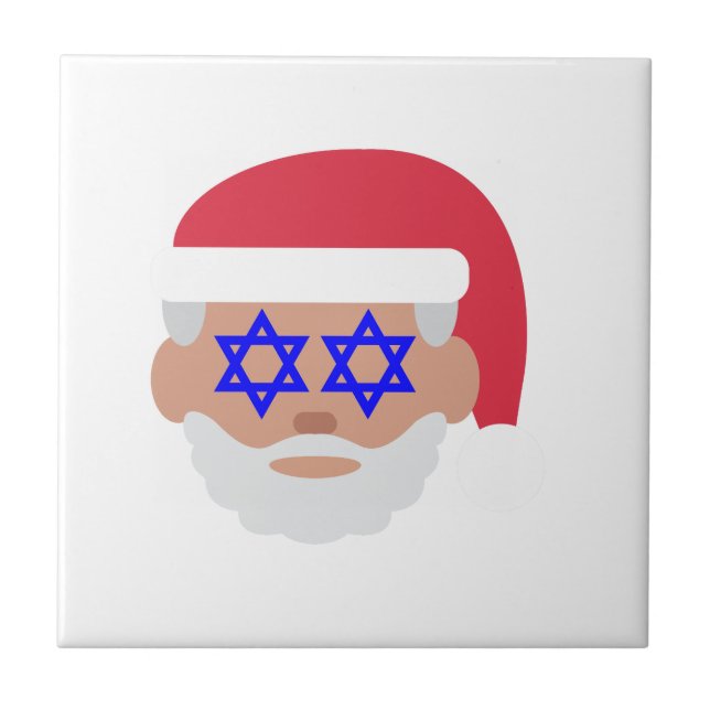 christmukkah santa claus emoji tile (Front)