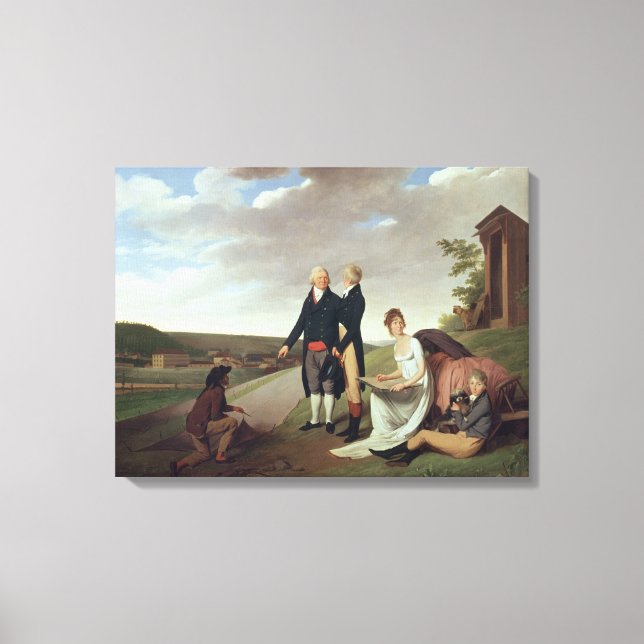 Christophe-Philippe Oberkampf and family Canvas Print (Front)