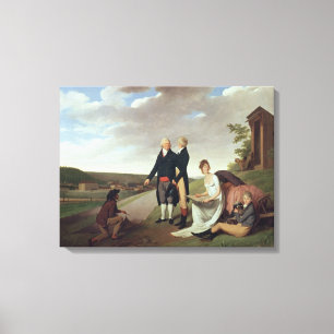 Christophe-Philippe Oberkampf and family Canvas Print