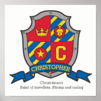 Christopher boys name meaning heraldry shield