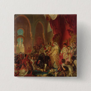 Christopher Columbus 2 Inch Square Button