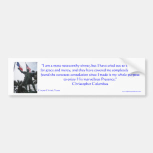 Christopher Columbus Bumper Sticker