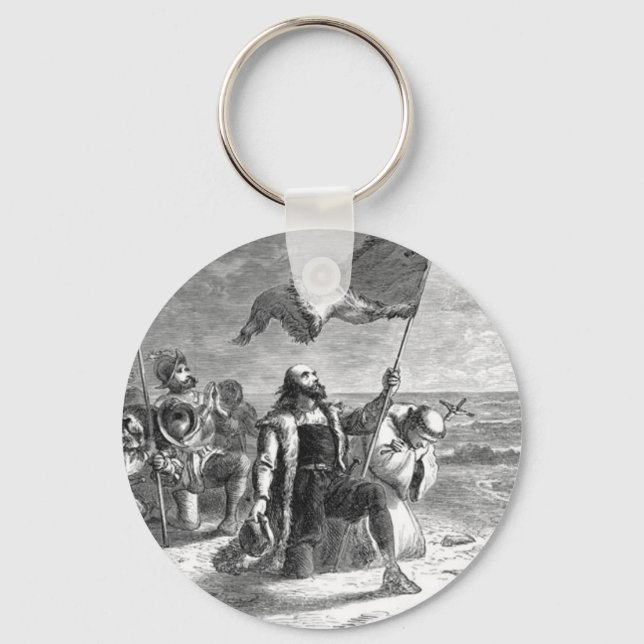 Christopher-Columbus Landing Keychain (Front)
