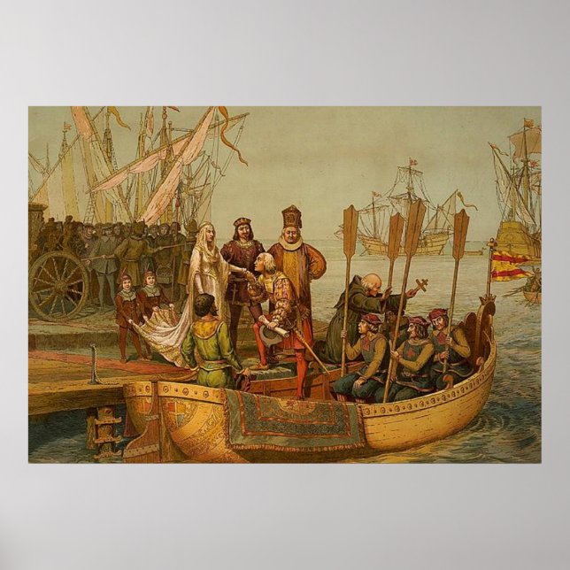 Christopher Columbus Leaving  Spain Poster (Front)