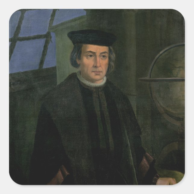 Christopher Columbus Square Sticker (Front)